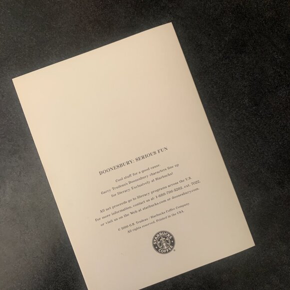 Vintage Starbucks Art 1999 Garry Trudeau Tour de Java Card Blank New Doonesbury - Picture 5 of 6